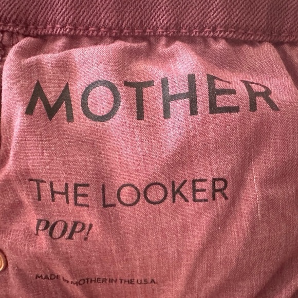 MOTHER The Looker Pop Velvety Skinny Trouser Jean in Raspberry, Size 27 - Picture 6 of 13